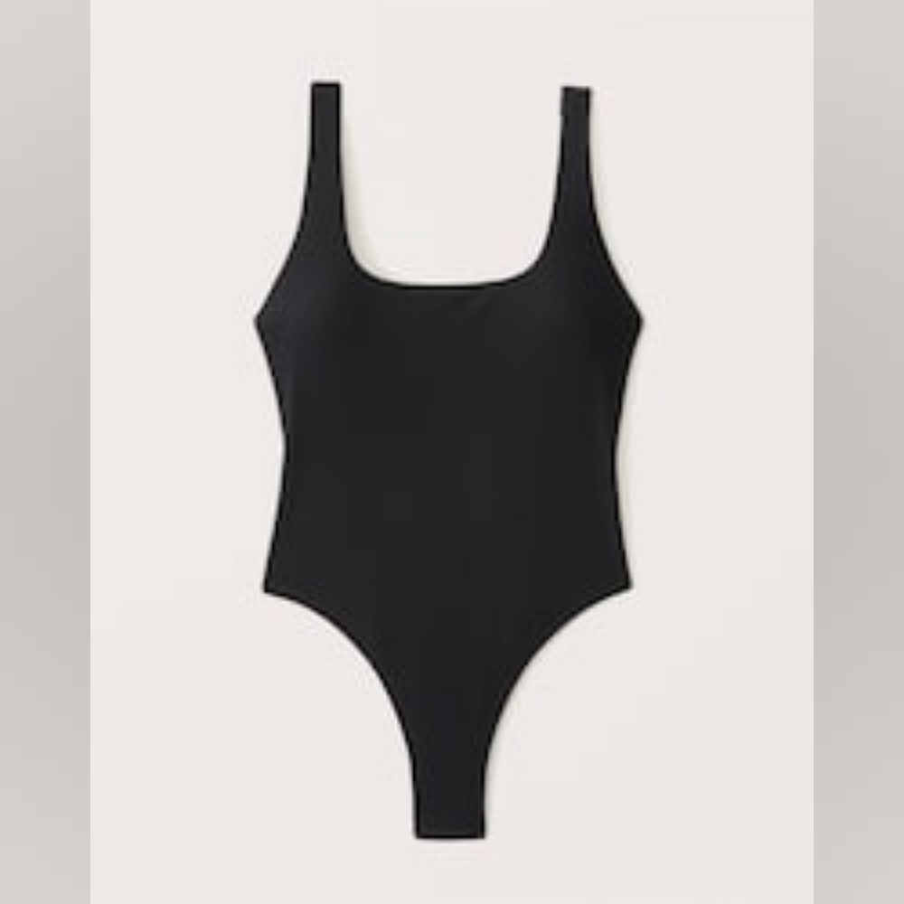 NWT Abercrombie 90s Low Back Squareneck One-Piece Swimsuit